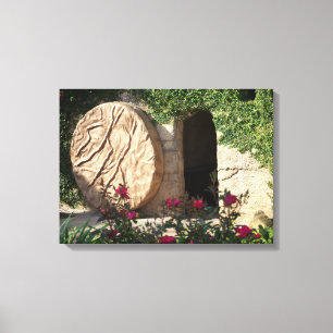 Paastomb van Jesus Risen Savior Wrapped Canvas Afdruk