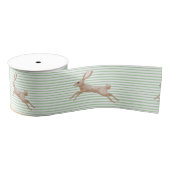 Paastribbon met Leaping Bunny Design Grosgrain Lint (Spoel)