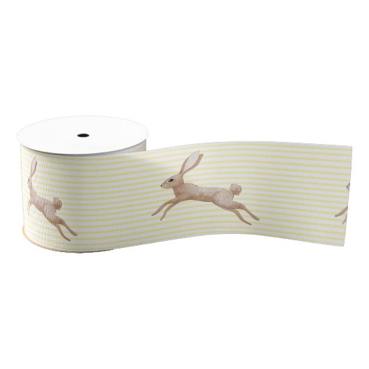 Paastribbon met Leaping Bunny Design Grosgrain Lint (Spoel)