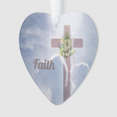 Paastrouw, kruis in wolken ornament (voorkant)