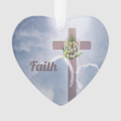 Paastrouw, kruis in wolken ornament (voorkant)