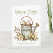 Paastuin Bloemen Wijze Vakantie Kaart (Voorkant)