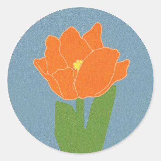 Paastulp Ronde Sticker (Voorkant)