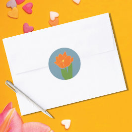 Paastulp Ronde Sticker