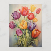  Paastulpen Bloemen Briefkaart (Voorkant)