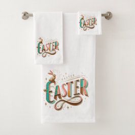Paastypografie Bad Handdoek