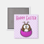 Paasuil - roze magneet (Voorkant / Achterkant)