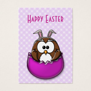 Paasuil - roze visitekaartjes