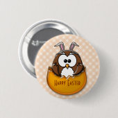 Paasuil - sinaasappel ronde button 5,7 cm (Voorkant /achterkant)