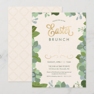 Paasuitnodiging Kaart - Bloemen, Aangepast, Elegan