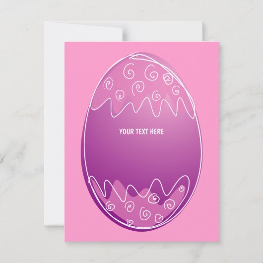 Paasuitnodiging sjabloon feestdag kaart (Achterkant)