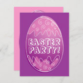 Paasuitnodiging sjabloon feestdag kaart (Voorkant / Achterkant)