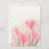 Paasuitnodiging Tulpen Bloemen Platte Kaart (Achterkant)