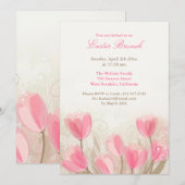Paasuitnodiging Tulpen Bloemen Platte Kaart (Voorkant / Achterkant)