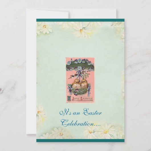 Paasuitnodiging vieren kaart (Voorkant)