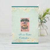 Paasuitnodiging vieren kaart (Staand voorkant)