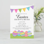Paasuitnodiging voor Egg Hunt of Brunch Kaart (Staand voorkant)