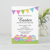 Paasuitnodiging voor Egg Hunt of Brunch Kaart (Staand voorkant)