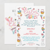 Paasvaganza pascua tuin picknick eierjacht kaart (Voorkant / Achterkant)