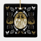 Paasvakantie april cadeau keramisch ornament (Achterkant)