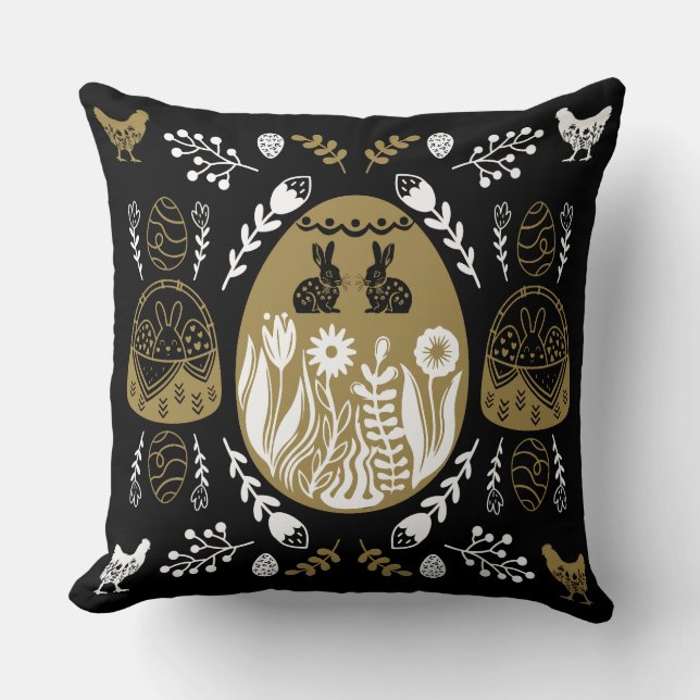 Paasvakantie april cadeau kussen (Voorkant)