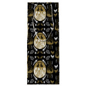 Paasvakantie april cadeau wijn cadeautas (Achterkant)