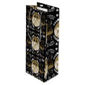 Paasvakantie april cadeau wijn cadeautas (Voorkant Gekanteld)