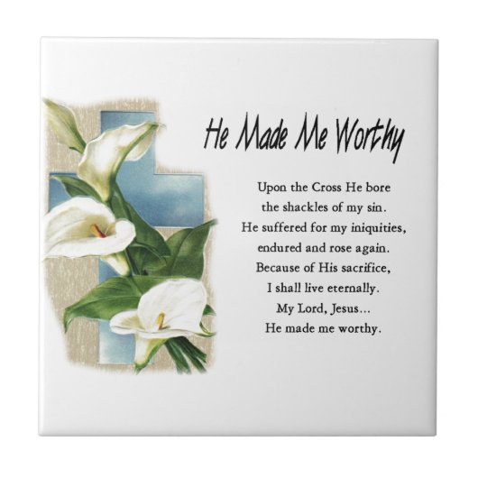 Paasvakantie Christelijk dat hij me beter maakte Tegeltje (Voorkant)