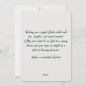 Paasvakantie Kaart met Bunny Ears & Floral Decor (Achterkant)