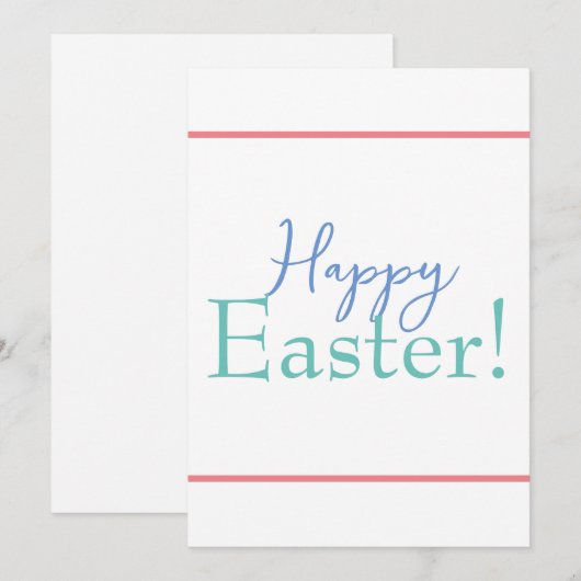 Paasvakantie-Kaart voor vrienden en familie Feestdagenkaart (Voorkant / Achterkant)