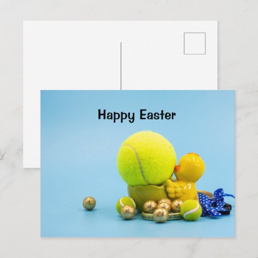 Paasvakantie met kip en bal briefkaart (Voorkant / Achterkant)