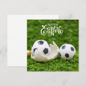 Paasvakantie met Voetbal Paaseieren groen (Voorkant / Achterkant)