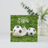 Paasvakantie met Voetbal Paaseieren groen (Staand voorkant)