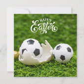 Paasvakantie met Voetbal Paaseieren groen (Voorkant)