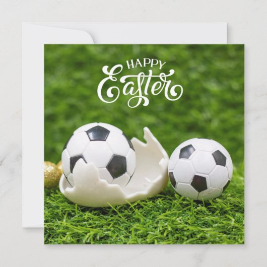 Paasvakantie met Voetbal Paaseieren groen (Voorkant)