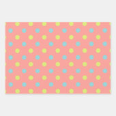 Paasvakantie Polka Dot Pattern Collectie Inpakpapier Vel (Voorkant 3)