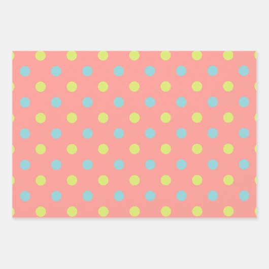 Paasvakantie Polka Dot Pattern Collectie Inpakpapier Vel (Voorkant 3)