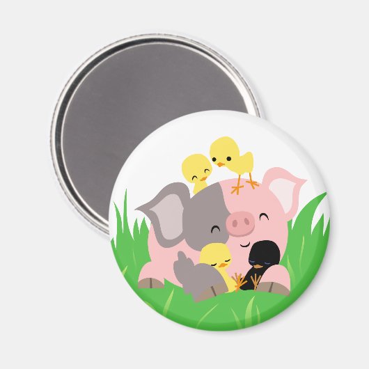 Paasvarken en kuikens magneet (Voorkant / Achterkant)