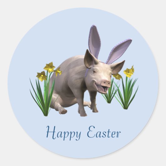 paasvarken ronde sticker (Voorkant)