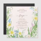 Paasveer Baby shower Magnetische Uitnodiging (Voorkant / Achterkant)