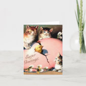 Paasvergrotingen van Cute  Kittens Kaart (Voorkant)