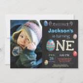 Paasverjaardag Jongen Pasen Paaseieren eerste 1 da Kaart (Voorkant)