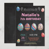 Paasverjaardag Meisje Easter Egg Verjaardag Kaart (Voorkant / Achterkant)