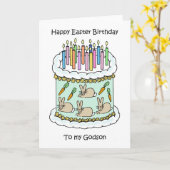 Paasverjaardag voor Godson Kaart (Gele Bloem)