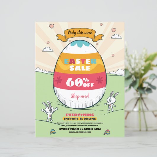 Paasverkoop Flyer Sjabloon (Staand voorkant)