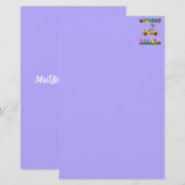 Paasviering Paarse briefpapier (Voorkant / Achterkant)