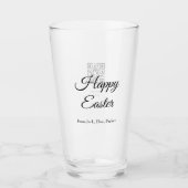 Paasviering toevoegen QR foto blij Pasen Glas (Voorkant)