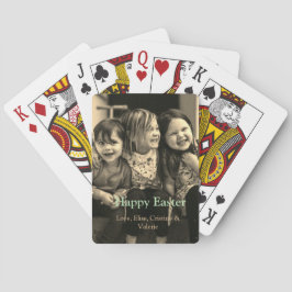 Paasviering toevoegen QR foto blij Pasen Pokerkaarten