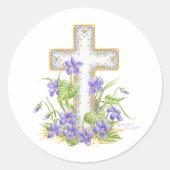 Paasviolette Cross Stickers (Voorkant)