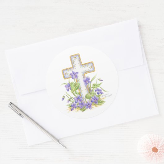 Paasviolette Cross Stickers (Envelop)